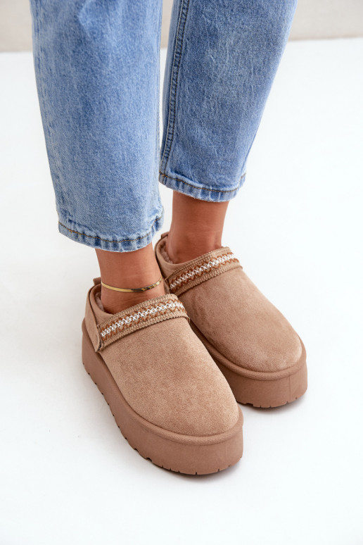 sniego batai  Haftem smėlio spalvos Selithria