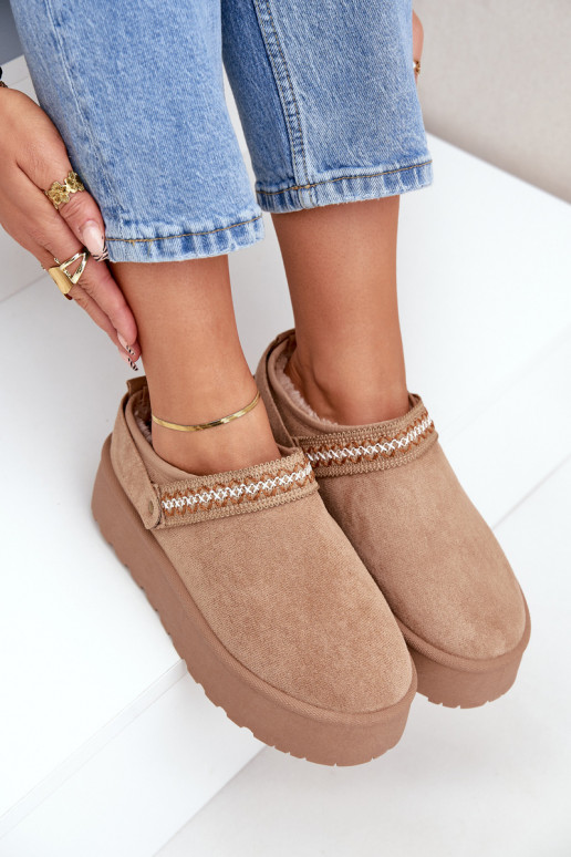 sniego batai  Haftem smėlio spalvos Selithria