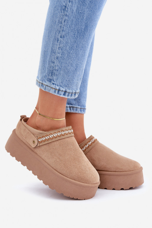 sniego batai  Haftem smėlio spalvos Selithria