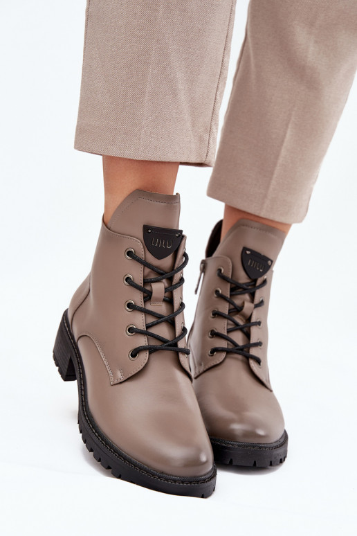 pašiltinti Moteriški aulinukai  Vinceza 58609 pilkos spalvos