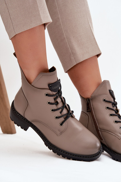 pašiltinti Moteriški aulinukai  Vinceza 58609 pilkos spalvos