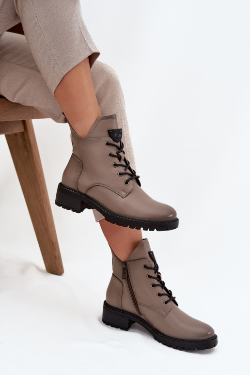 pašiltinti Moteriški aulinukai  Vinceza 58609 pilkos spalvos