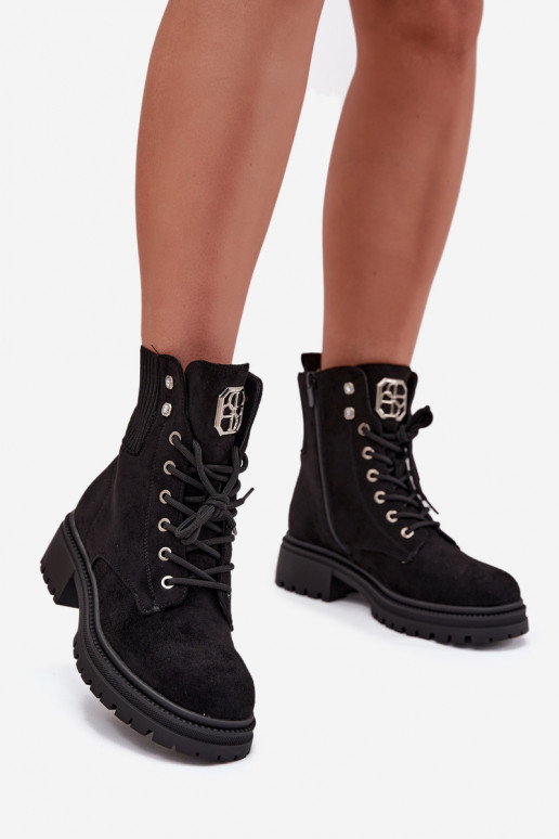 aulinukai  pašiltinti su gražiomis detalėmis Juodos spalvos Olivira