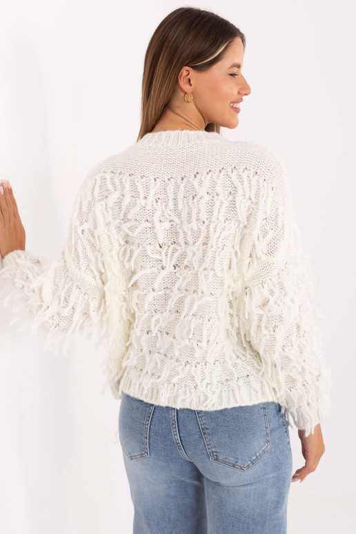 Natūralios drobės spalvos megztinis