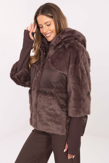 Tamsiai rudas švarkas