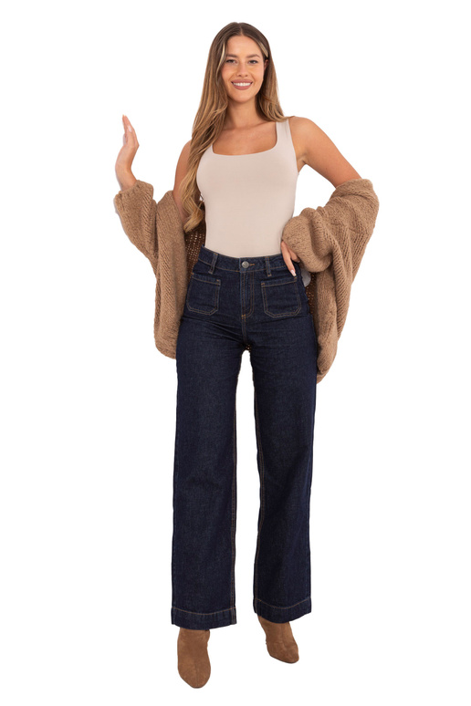 Tamsiai mėlynos kelnės