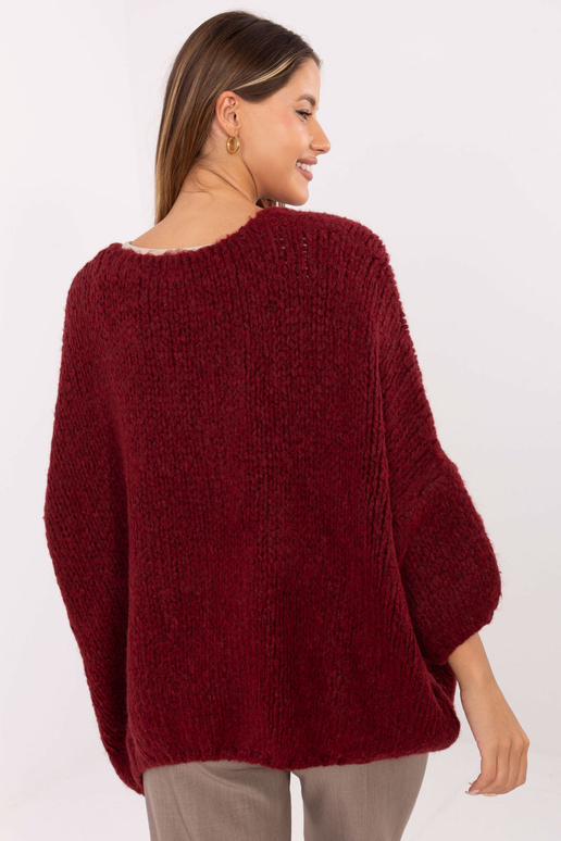 Bordo spalvos megztinis