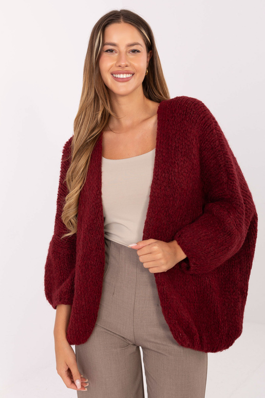 Bordo spalvos megztinis