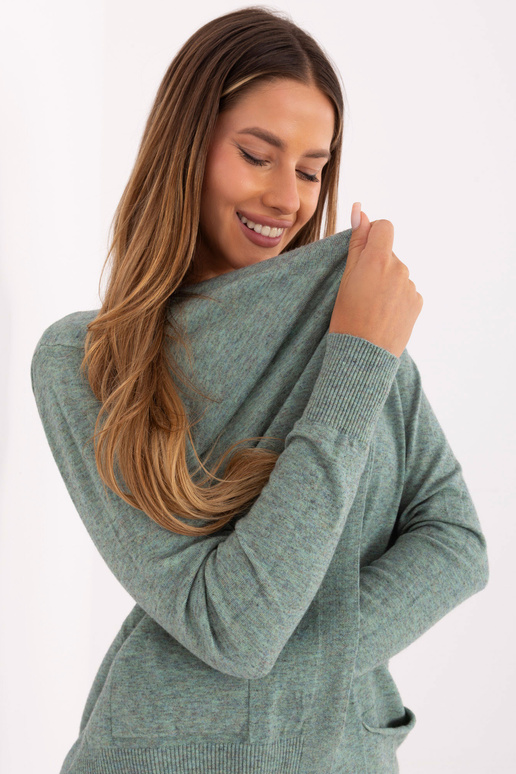 Mėtinės spalvos kardiganas
