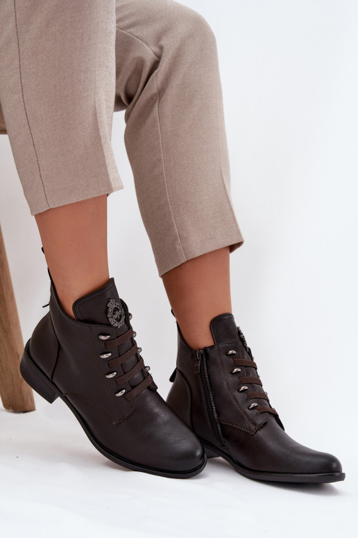  Aulinukai pašiltinti  su ornamentais rudos spalvos Nevalia