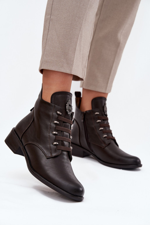  Aulinukai pašiltinti  su ornamentais rudos spalvos Nevalia