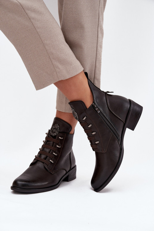  Aulinukai pašiltinti  su ornamentais rudos spalvos Nevalia