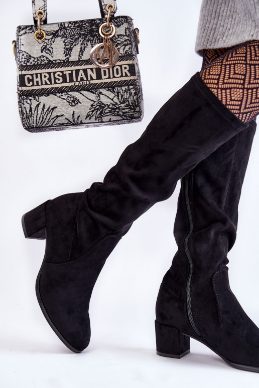 iš zomšos ilgaauliai batai Juodos spalvos Harpen  iš zomšos ilgaauliai batai Juodos spalvos Harpen