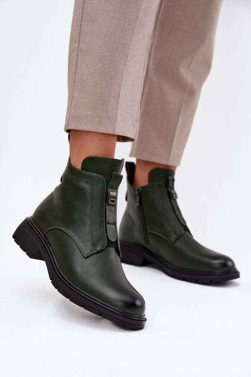 pašiltinti Moteriški aulinukai   Detalem chaki spalvos Roselle