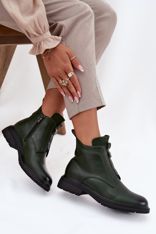 pašiltinti Moteriški aulinukai   Detalem chaki spalvos Roselle