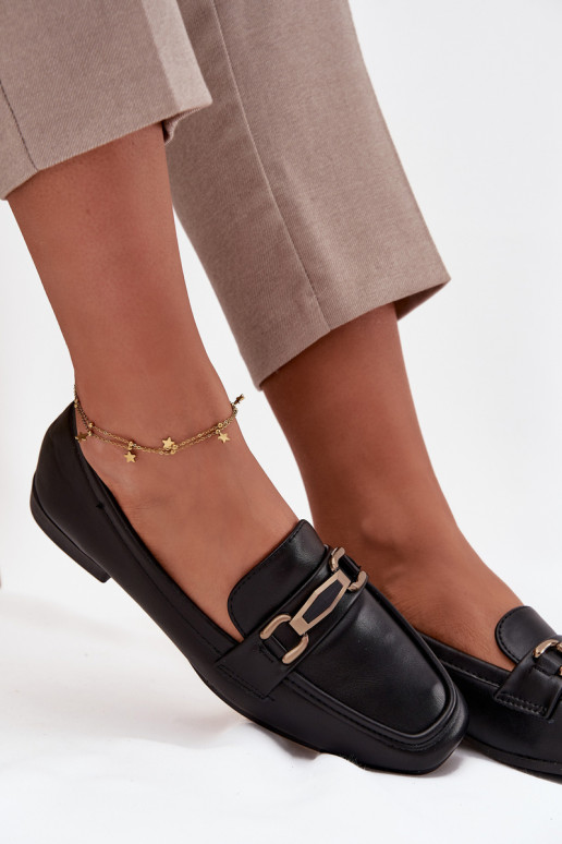 batai Mokasinai  su ornamentais Juodos spalvos Priscelle