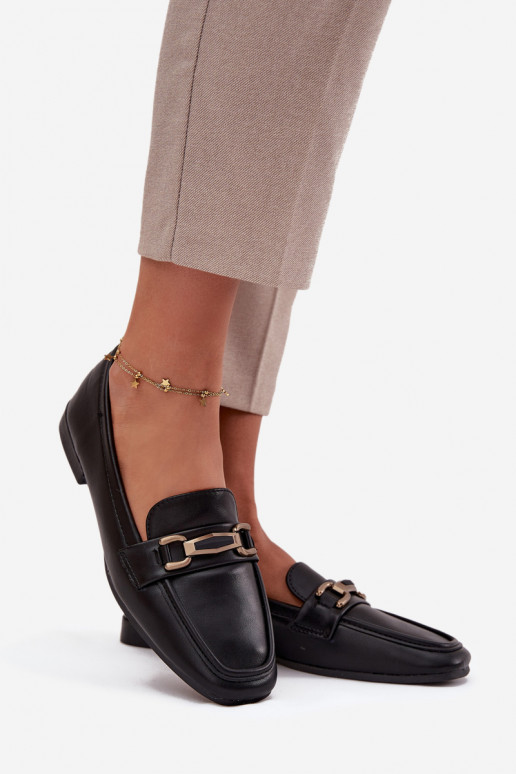 batai Mokasinai  su ornamentais Juodos spalvos Priscelle