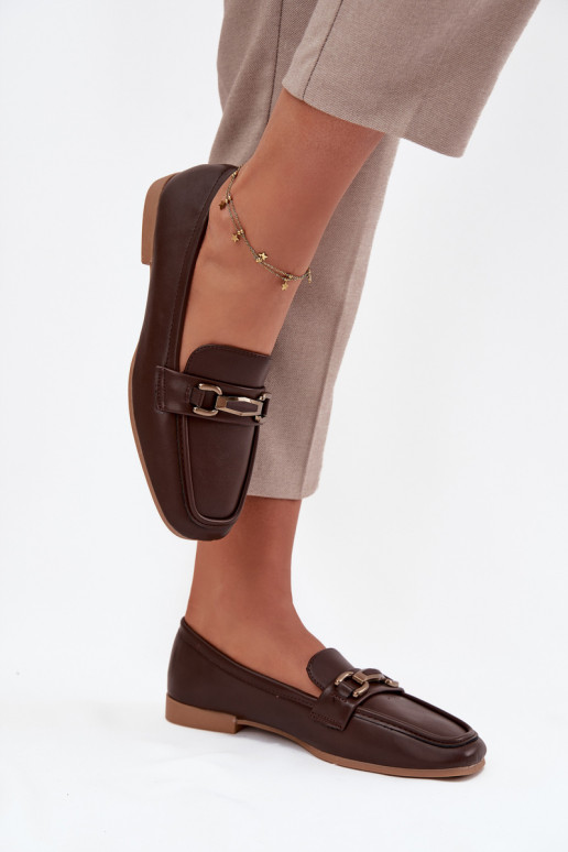 batai Mokasinai  su ornamentais rudos spalvos Priscelle