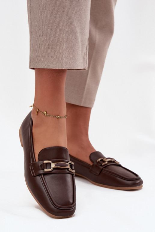 batai Mokasinai  su ornamentais rudos spalvos Priscelle