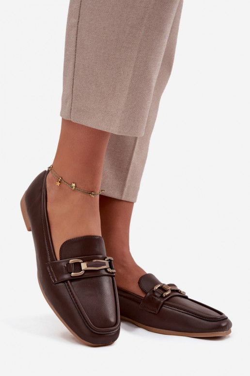 batai Mokasinai  su ornamentais rudos spalvos Priscelle