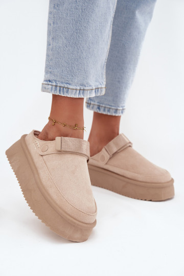 sniego batai  su platforma Z su limpančiu užsegimuem dramblio kaulo spalvos Jorielle 2