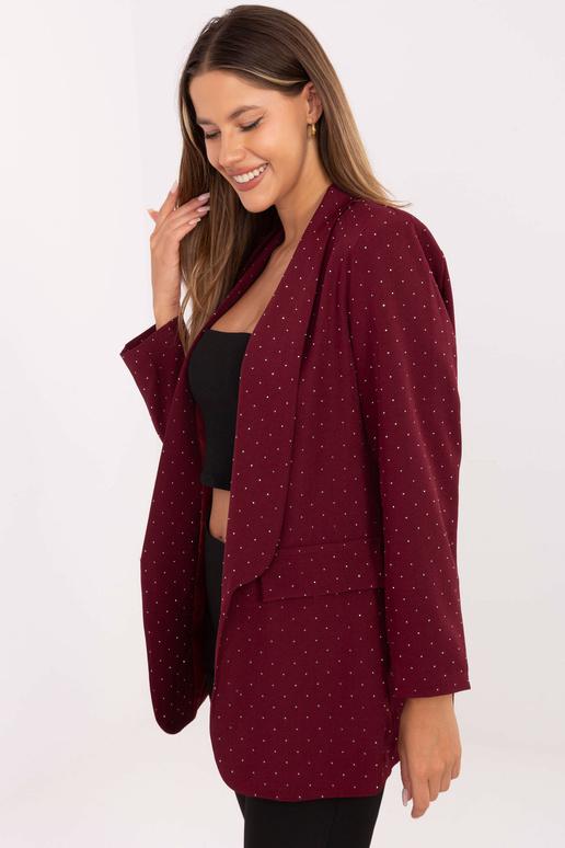 Burgundiškos spalvos švarkas