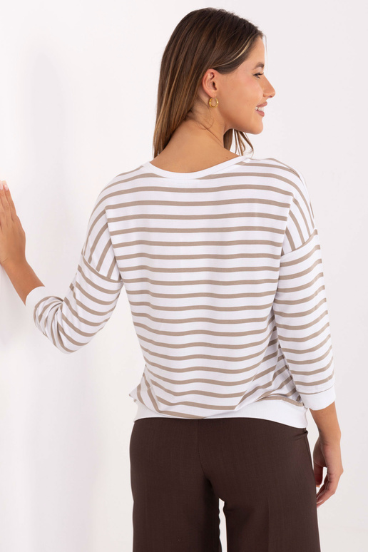 Baltos ir smėlinės spalvos palaidinė