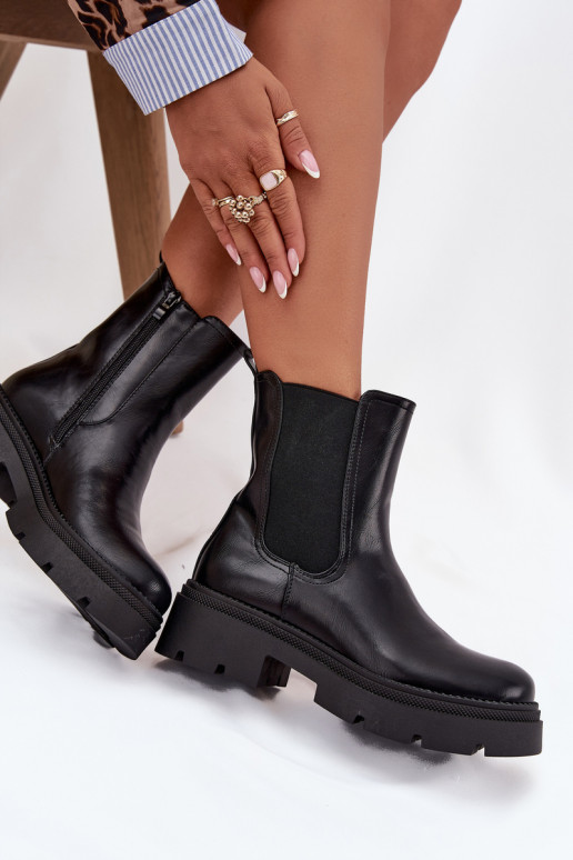 pašiltinti stilingi aulinukai  Juodos spalvos Niviane