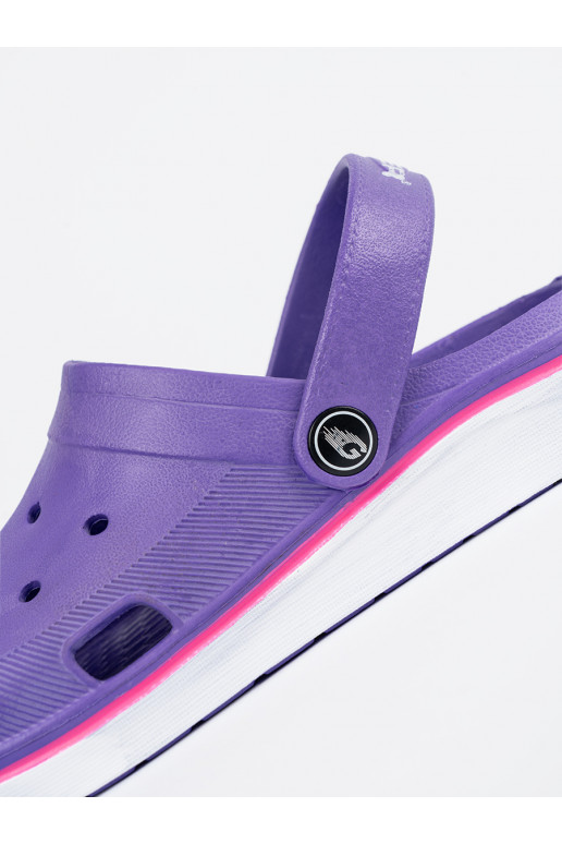 Violetinės spalvos batai typu Crocs Violetinės spalvos batai typu Crocs