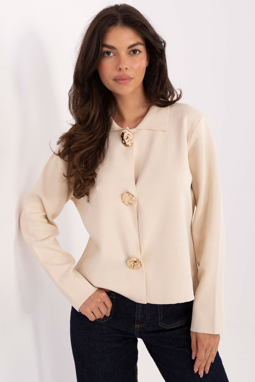 Šviesiai smėlinės spalvos megztinis