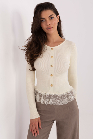 Šviesiai smėlinis megztinis 2