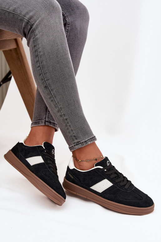 iš zomšos  modelio batai  Vinceza 14029 Juodos spalvos