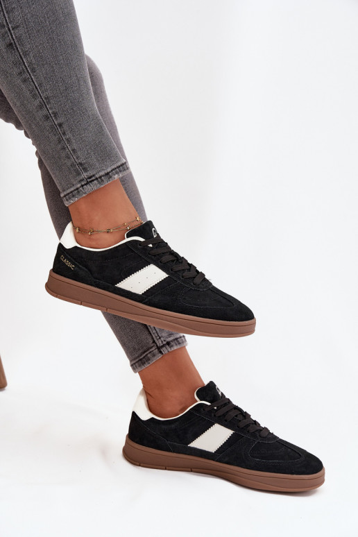 iš zomšos  modelio batai  Vinceza 14029 Juodos spalvos