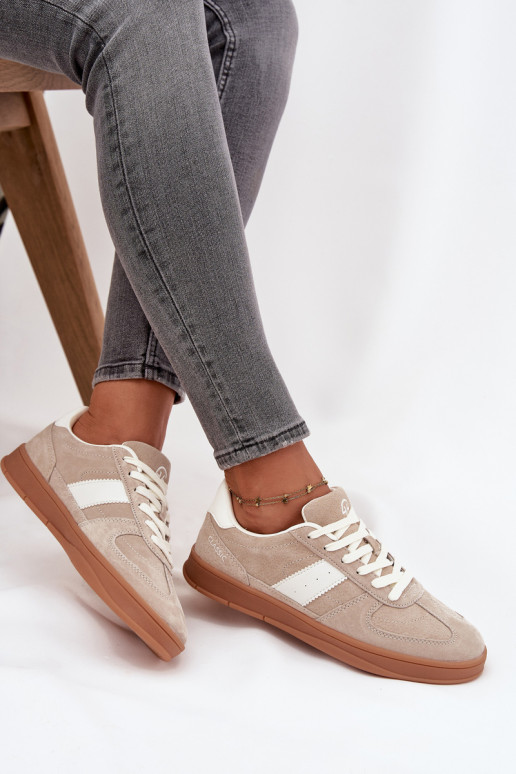 iš zomšos  modelio batai  Vinceza 14029 smėlio spalvos