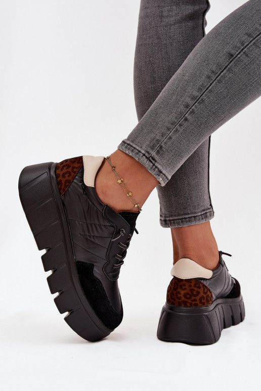 sportiniai bateliai  modelio batai  su platforma Vinceza 58565 Juodos spalvos