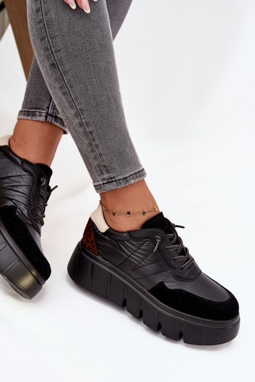 sportiniai bateliai  modelio batai  su platforma Vinceza 58565 Juodos spalvos