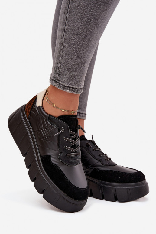 sportiniai bateliai  modelio batai  su platforma Vinceza 58565 Juodos spalvos