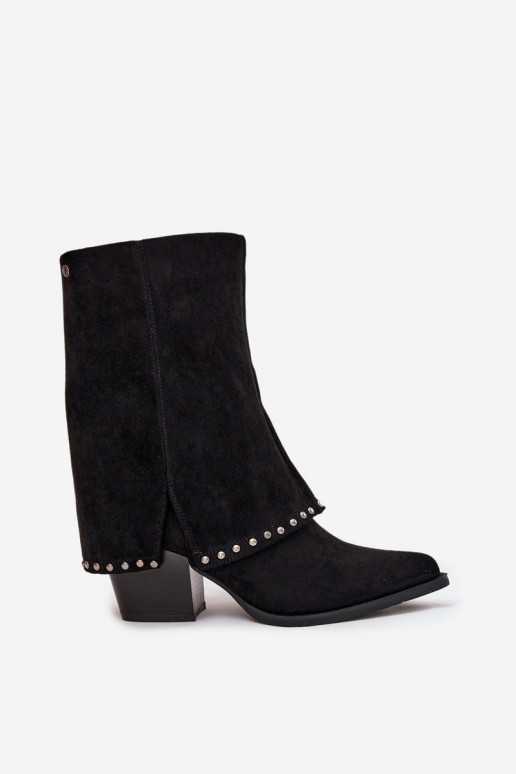 Šilti ilgaauliai batai Z Wywiniętą Cholewką Vinceza 16516 Juodos spalvos