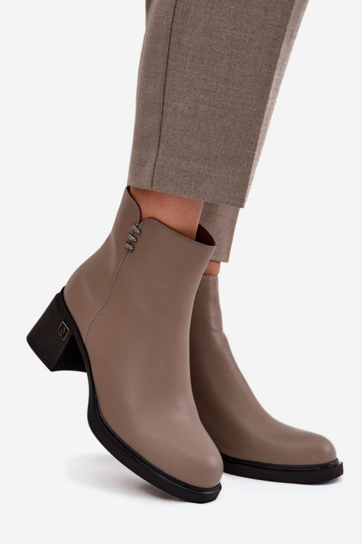   pašiltinti Moteriški aulinukai  Vinceza 91159 smėlio spalvos