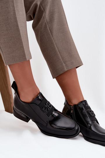 su lako efektu   batai  žemu kulniuku  Detalem Vinceza 91161 Juodos spalvos