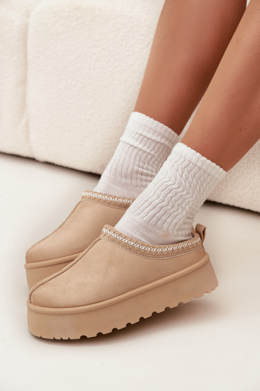 Dramblio kaulo spalvos Įjungtarirya žemakulniai moteriški sniego batai su platforma ir kailiuku