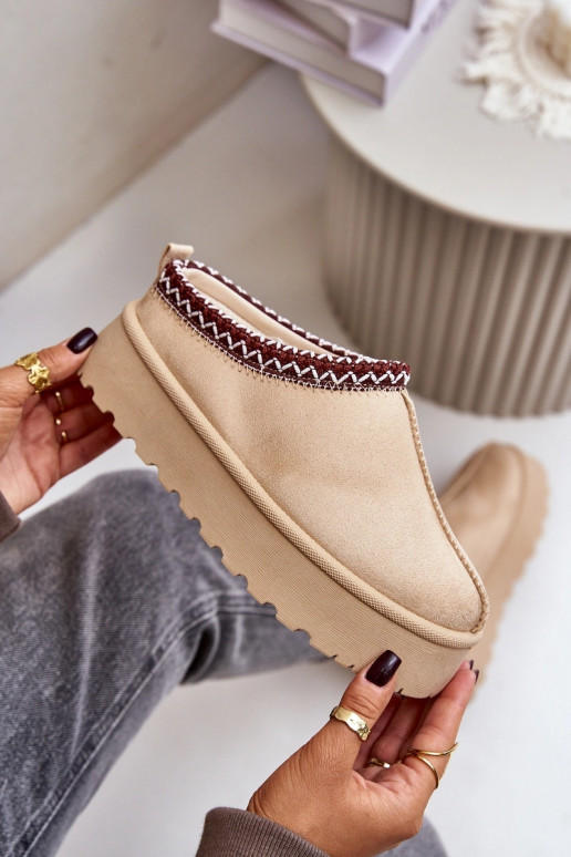 Dramblio kaulo spalvos Įjungtarirya žemakulniai moteriški sniego batai su platforma ir kailiuku