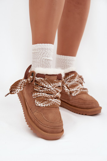 iš zomšos sniego batai  su kailiuku I Grubym m Vinceza 97963 Camel 2