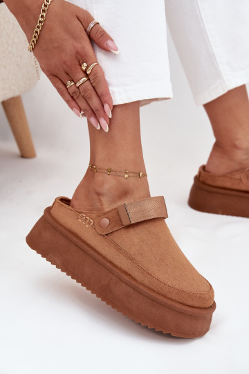 sniego batai  su platforma Z su limpančiu užsegimuem rudos spalvos Jorielle