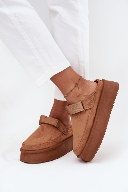 sniego batai  su platforma Z su limpančiu užsegimuem rudos spalvos Jorielle