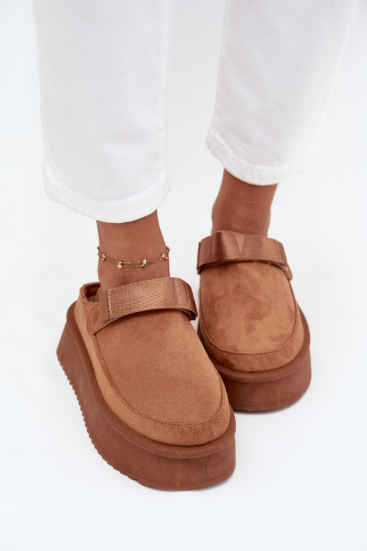 sniego batai  su platforma Z su limpančiu užsegimuem rudos spalvos Jorielle