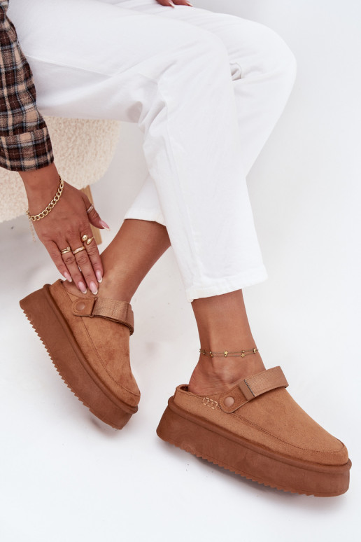 sniego batai  su platforma Z su limpančiu užsegimuem rudos spalvos Jorielle