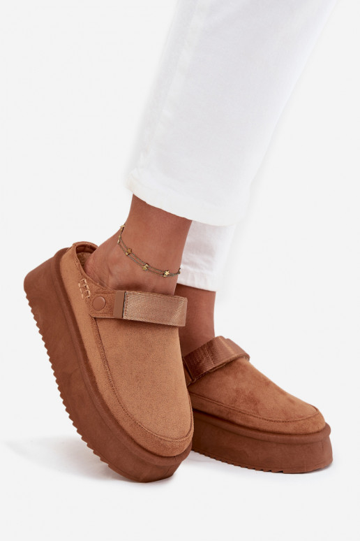 sniego batai  su platforma Z su limpančiu užsegimuem rudos spalvos Jorielle