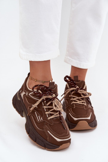 sportiniai bateliai  modelio batai  Z Podwójnym m Czekoladowe Annelie