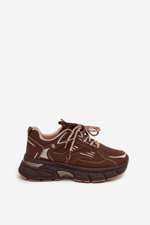 sportiniai bateliai  modelio batai  Z Podwójnym m Czekoladowe Annelie